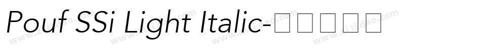 Pouf SSi Light Italic字体转换